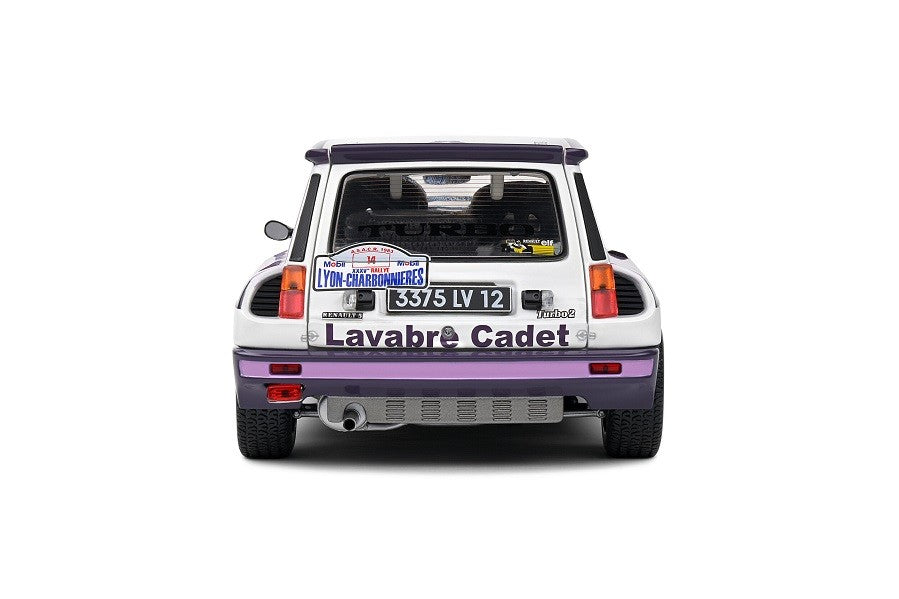 Renault 5 Turbo - Rallye Lyon Charbonnière - 1983 - No.14 Auriol/Nouaille - Solido - 1/18 - S1801313 - Passion Diecast 