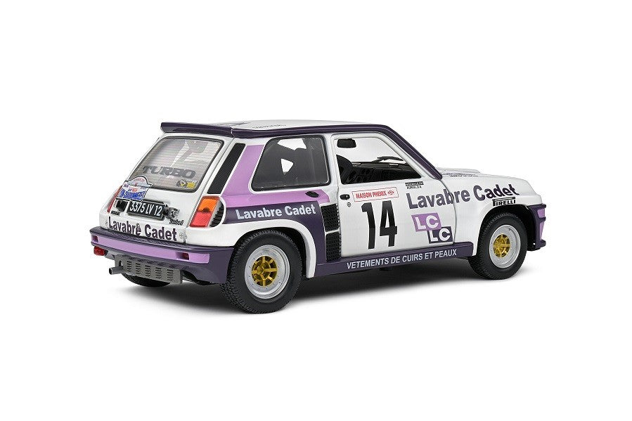Renault 5 Turbo - Rallye Lyon Charbonnière - 1983 - No.14 Auriol/Nouaille - Solido - 1/18 - S1801313 - Passion Diecast 