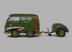 Volkswagen T1 Van Kool Combi trailer 1950 Vert - Solido - 1/18 - S1810901 - Passion Diecast 