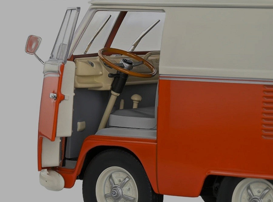 Volkswagen T1 Van Kool Combi trailer 1950 Orange - Solido - 1/18 - S1810902 - Passion Diecast 