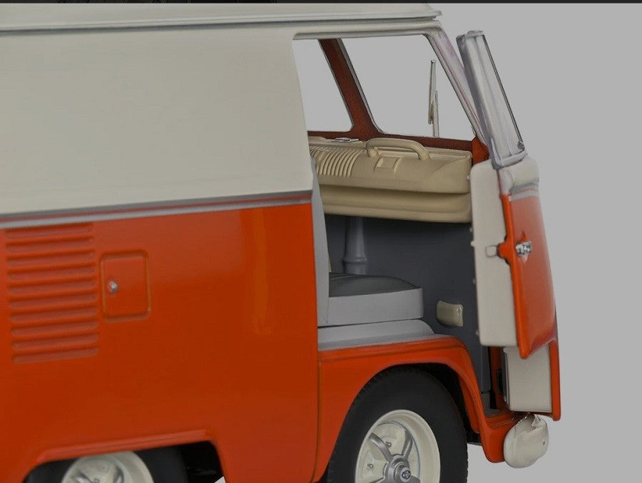 Volkswagen T1 Van Kool Combi trailer 1950 Orange - Solido - 1/18 - S1810902 - Passion Diecast 