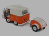 Volkswagen T1 Van Kool Combi trailer 1950 Orange - Solido - 1/18 - S1810902 - Passion Diecast 