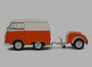 Volkswagen T1 Van Kool Combi trailer 1950 Orange - Solido - 1/18 - S1810902 - Passion Diecast 