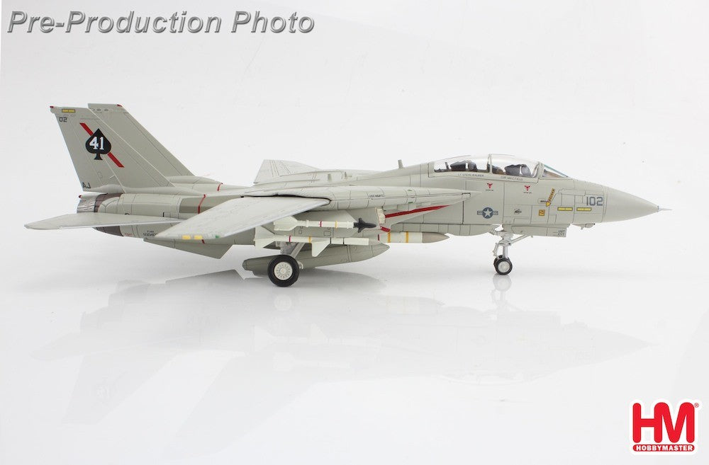 Grumman F-14A Tomcat / USN VF-41 Black Aces, AJ102, USS Nimitz, 19 August 1981 / Hobby Master 1:72 HA5256