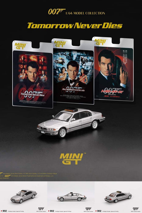BMW 750IL James Bond 007 Tomorrow Never Dies - English Packaging - Mini GT - 1:64 - MGT00902-007E