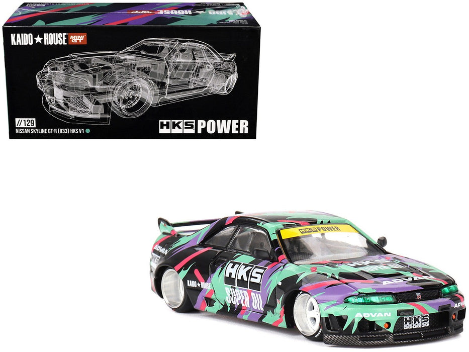 Kaido★House - Nissan Skyline GT-R (R33) HKS V1 - Mini GT - Mijo Exclusives - 1/64 - KHMG129 Passion Diecast