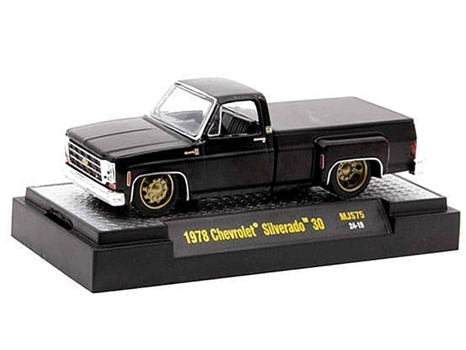 1978 Chevrolet Silverado 30 Truck - Semi Gloss Black - Mijo Exclusives - M2 Machine - 1:64 - 31500-MJS75