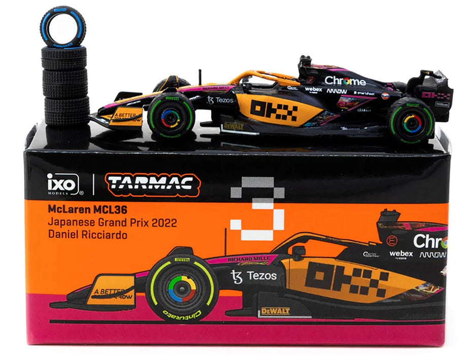 McLaren MCL36 Japanese Grand Prix 2022 Daniel Ricciardo - Tarmac Works - 1/64 - T64G-F041-DR2 Passion Diecast