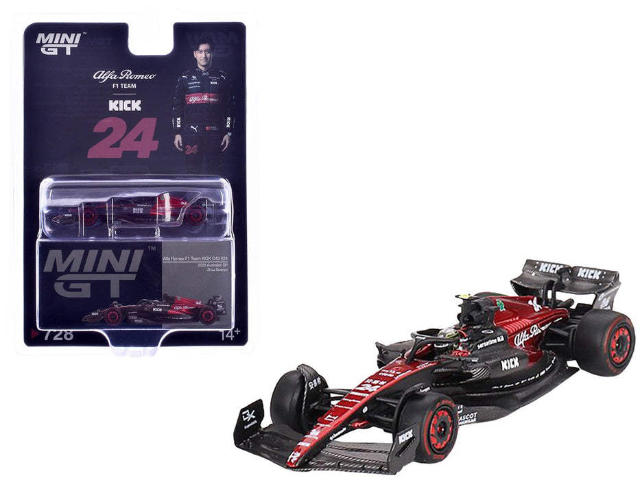 Alfa Romeo C43 No.24 Zhou Guanyu 2023 F1 2023 Australian GP - Mini GT - 1:64 - MGT00728 Passion Diecast