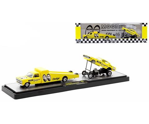 1974 Dodge ramp truck & 1971 Challenger Funny Car - Mooneyes - M2 1/64 - 36000-78 B
