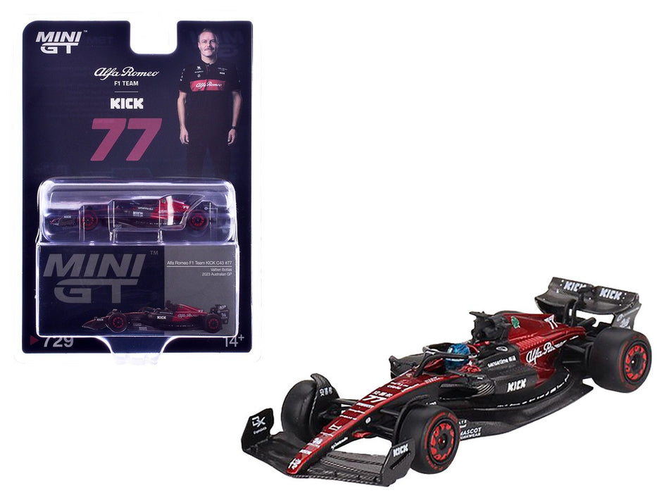 Alfa Romeo C43 No.77 Valtteri Bottas 2023 F1 2023 Australian GP - Mini GT - 1:64 - MGT00729 Passion Diecast