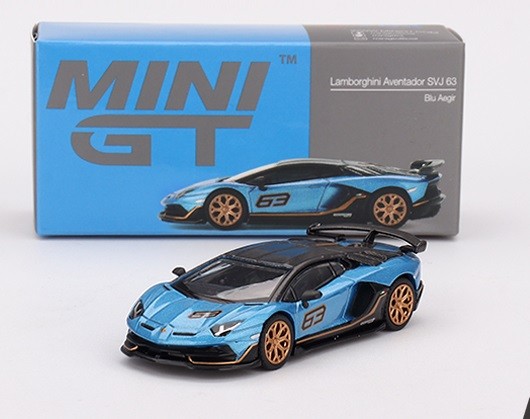 Lamborghini Aventador SVJ 63 Blu Aegir - Mini GT - 1:64 - MGT00784 Passion Diecast
