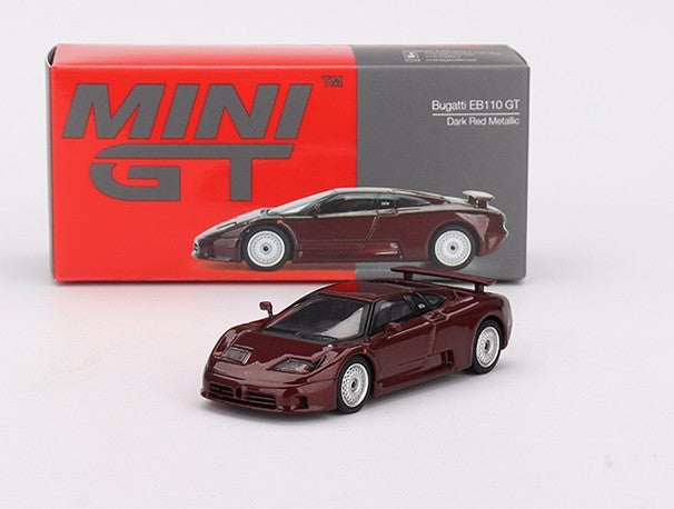 Bugatti EB110 GT Dark Red Metallic - Mini GT - 1:64 - MGT00806 Passion Diecast