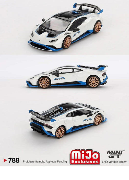 Lamborghini Huracán STO Bianco Asopo - Mini GT - 1:64 - MGT00788 Passion Diecast