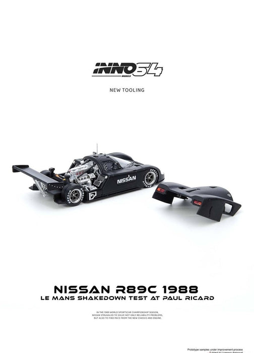 NISSAN R89C LE MANS SHAKEDOWN TEST AT PAUL RICARD - INNO 64 - 1/64 - IN64-R89C-LMT1988 Passion Diecast