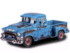 1955 GMC Blue Chip Pickup - Light Blue with Rust - Weathered Treasures - Motormax 1-24 - 79071 LTBL