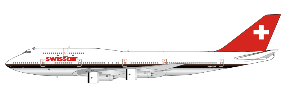 Swissair Boeing 747-300 "Polished" / HB-IGF /  JC Wings 1:200 / XX20525