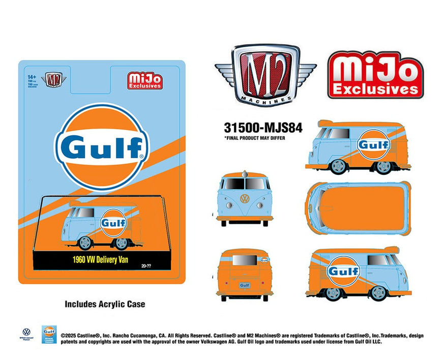 1960 Volkswagen Delivery van Custom GULF - Blue - MiJo Exclusives - M2 Machine - 1:64 - 31500-MJS84