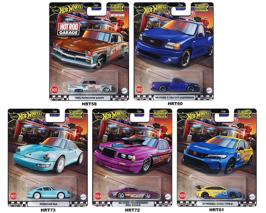 Hot wheels Premium 2024 Boulevard Mix W - Set Of 5 Cars - GJT68-953W -  Passion Diecast