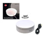 Mini Turntable Rotating Display Stand 4.75" with White Base for 1/64 Scale Model Cars - E12-WH