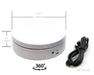 Mini Turntable Rotating Display Stand 4.75" with White Base for 1/64 Scale Model Cars - E12-WH