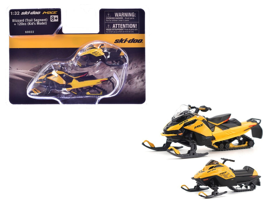 Ski-Doo Summit Expert Deep Snow Snowmobile in Manta Green - Diecast Master 1/32 - 60022