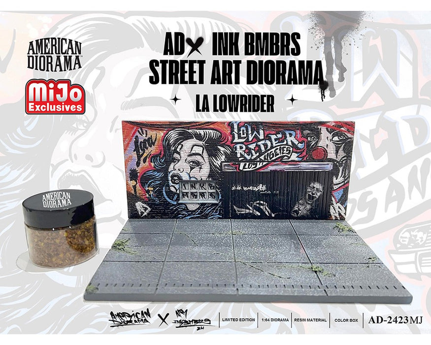 Mijo Exclusive - LA Street Art Diorama Lowrider - Limited Edition - American Diorama 1-64 - AD-2423