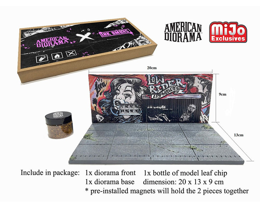 Mijo Exclusive - LA Street Art Diorama Lowrider - Limited Edition - American Diorama 1-64 - AD-2423