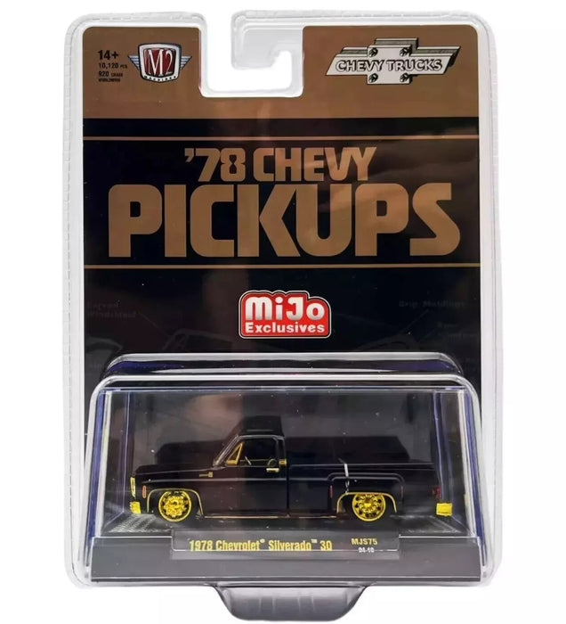 CHASE CAR 1978 Chevrolet Silverado 30 Truck - Semi Gloss Black - Mijo Exclusives - M2 Machine - 1:64 - 31500-MJS75GR