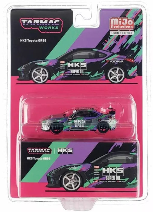 CHASE CAR HKS Toyota GR86 - Black - Tarmac Works - 1/64 - T64G-038-BKGR