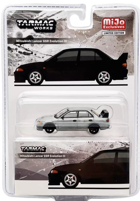 CHASE CAR Mitsubishi Lancer GSR Evolution III - Black - Tarmac Works - 1/64 - T64G-050-BK - Tarmac Works - 1/64 - T64G-023-WH9GR