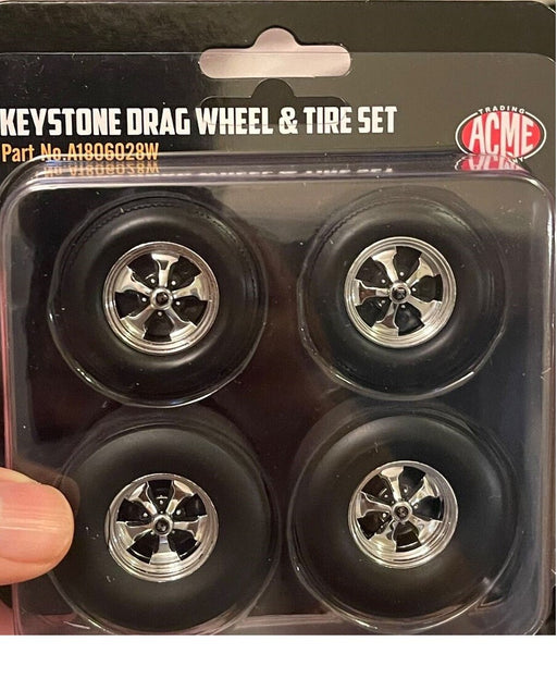 Keystone  Drag  Wheel & Tire Pack  1/18 Acme A1806028W
