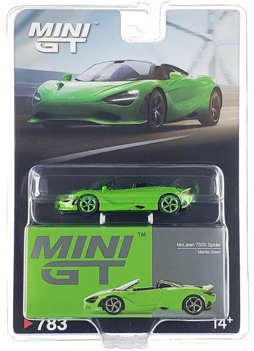 CHASE CAR McLaren 750S Spider Mantis Vert - Mini GT - 1:64 - MGT00783GR Passion Diecast