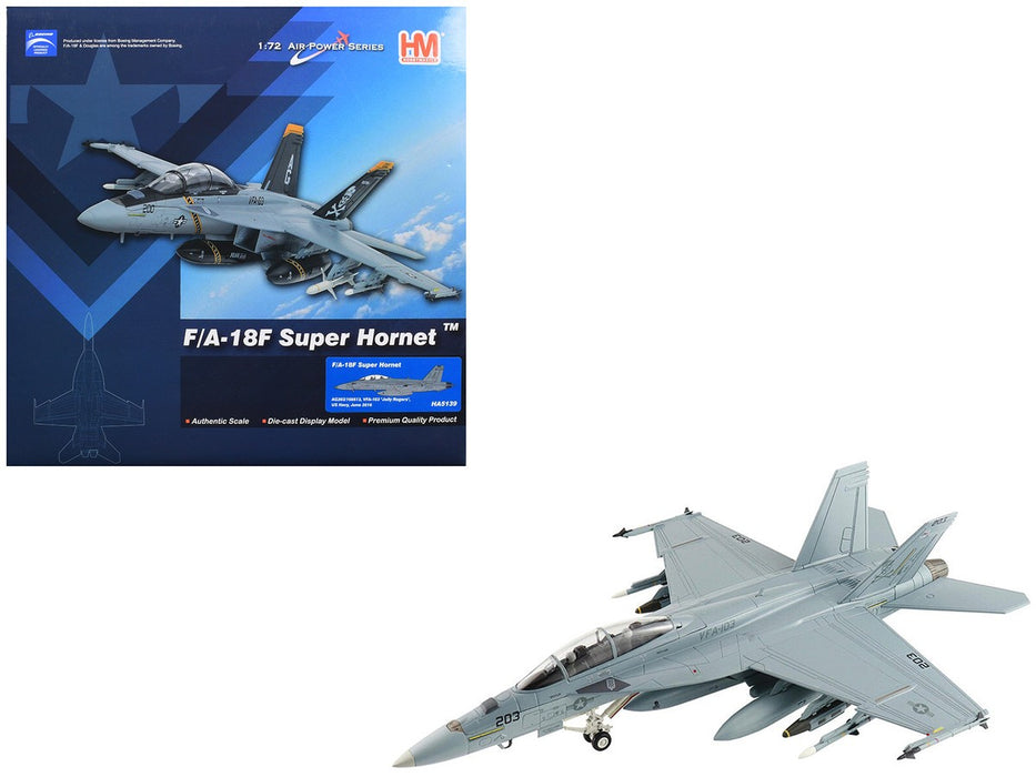 McDonnell Douglas F/A-18F Super Hornet / USN VFA-103 Jolly Rogers, USS H.S. Truman, 2016 / Hobby Master 1:72 HA5139