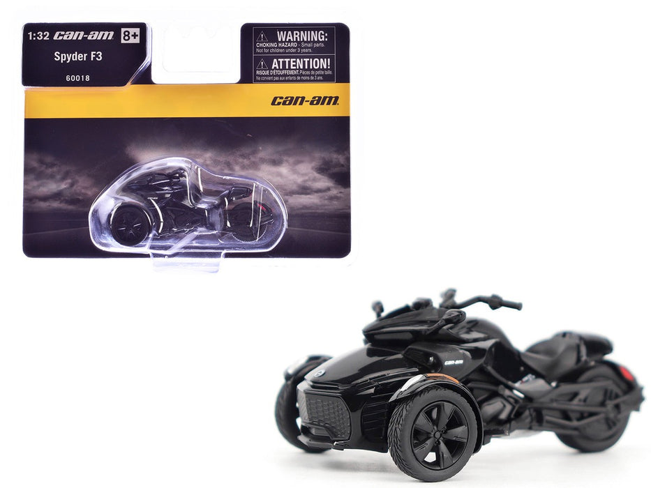 Can-Am Spyder F3 3-Wheel Motorcycle in Steel Black Metallic - Diecast Master 1/32 - 60018 Passion Diecast