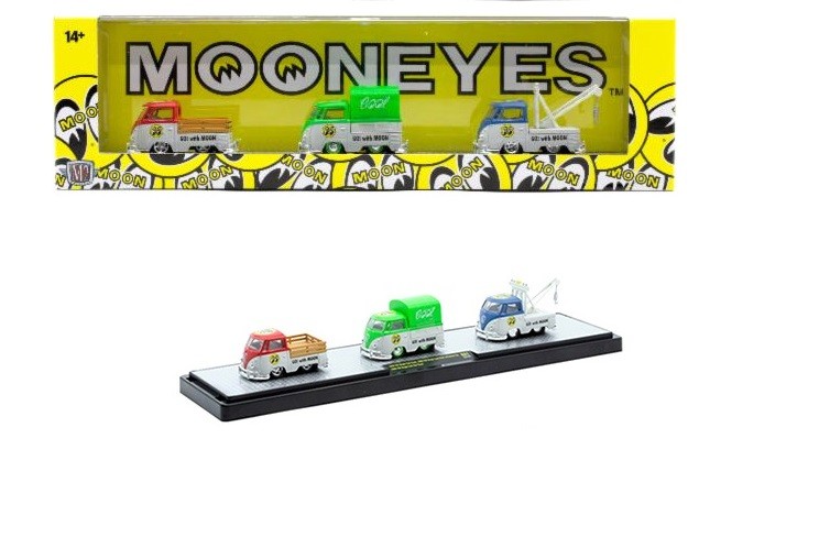 1960 Volkswagen Single Cab Truck with Canvas Top & Volkswagen Single Cab Tow Truck Mooneyes - M2 1/64 - 36000-81 A
