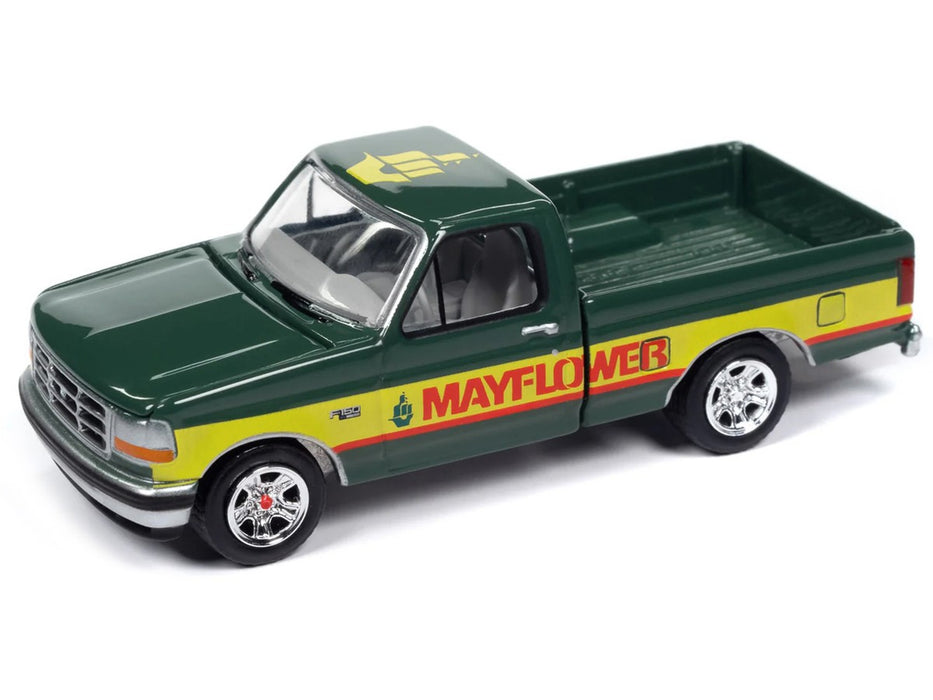 Mayflower - 1993 Fird F-150 Truck with Tow Dolly - Tow & Go - Johnny Lightning  1:64 - JLBT020 B