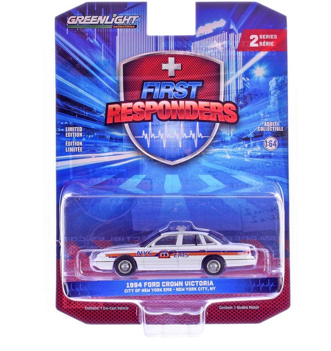Los Angeles, CA Fire Dept. EMS - 2000 Ford Crown Victoria - Responders Series 2 - 1/64 Greenlight - 67060 C