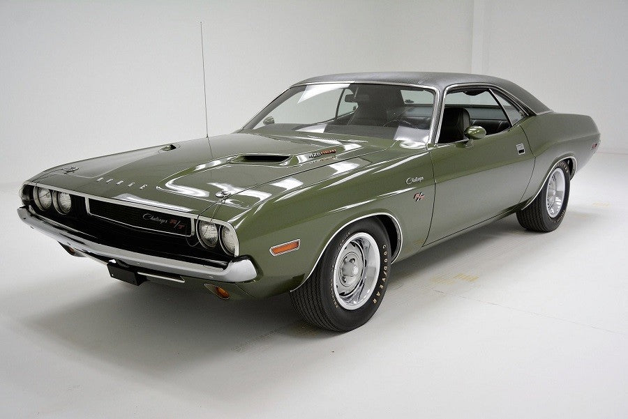 Mr. Norms 1970 Dodge Challenger R/T Hardtop Hemi F8 Green with Green Top & Green Interior - 1/18 - Greenlight - 13700