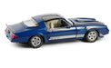 1980 Chevrolet Camaro Z/28 with T-Tops in Dark Blue with Charcoal Tri Color Stripes - 1/18 - Greenlight - 13691