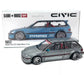 CHASE CAR Kaido★House - Honda Civic (EF) Kaido Works V1 - Mini GT - Mijo Exclusives - 1/64 - KHMG126GR Passion Diecast