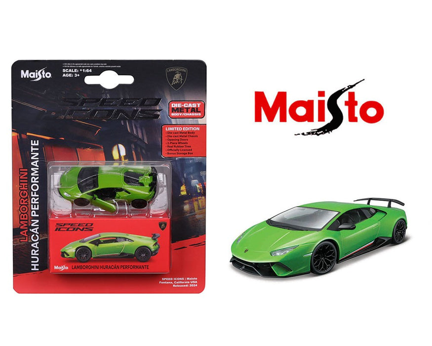 Lamborghini Huracan Performante - Green - Maisto Speed Icons - 1/64 - 15700-24E-GRN - Passion Diecast