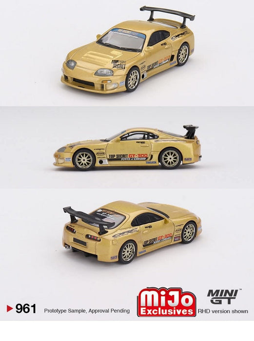 Toyota Supra (A80) Top Secret GT-300 Top Secret Gold - Mini GT - 1:64 - MGT00961 Passion Diecast