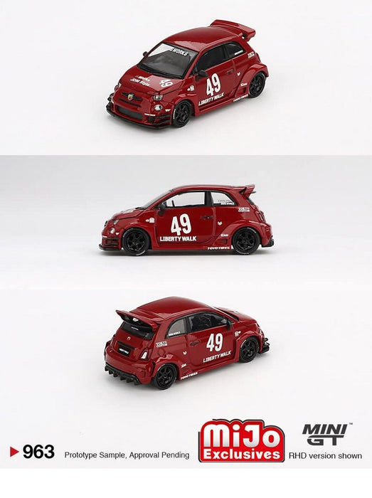 LB-WORKS x Abas Works ABARTH 595 Red - Mini GT - 1:64 - MGT00963 Passion Diecast