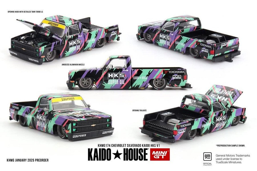 Chevrolet Silverado KAIDO HKS V1 - Mini GT - Mijo Exclusives - 1/64 - KHMG174 Passion Diecast