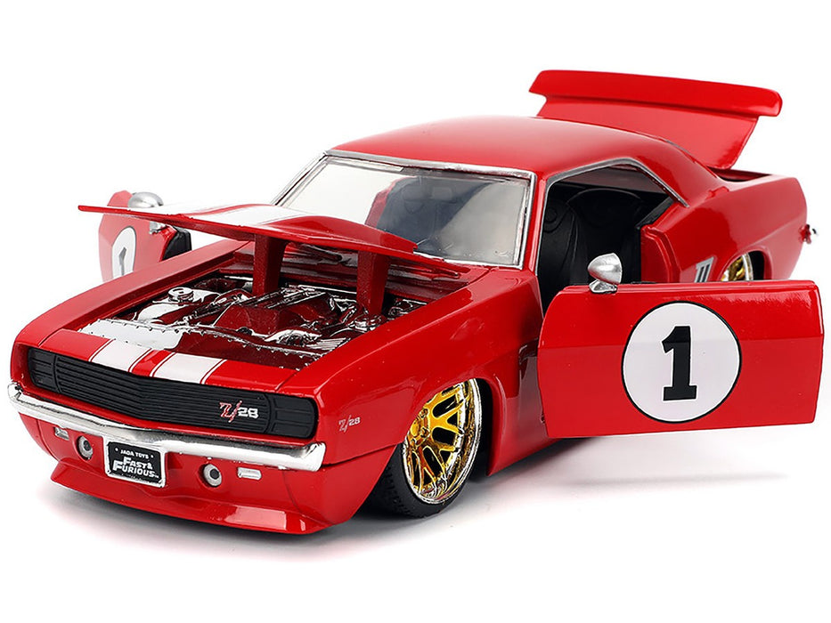 1969 Chevrolet Camaro No.1 - Red with White Stripes - Fast & Furious - Jada - 1/24 - 36151