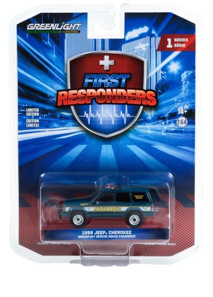 New York - 1998 Jeep Cherokee - First Responders Series 1 - 1/64 Greenlight - 67040 B