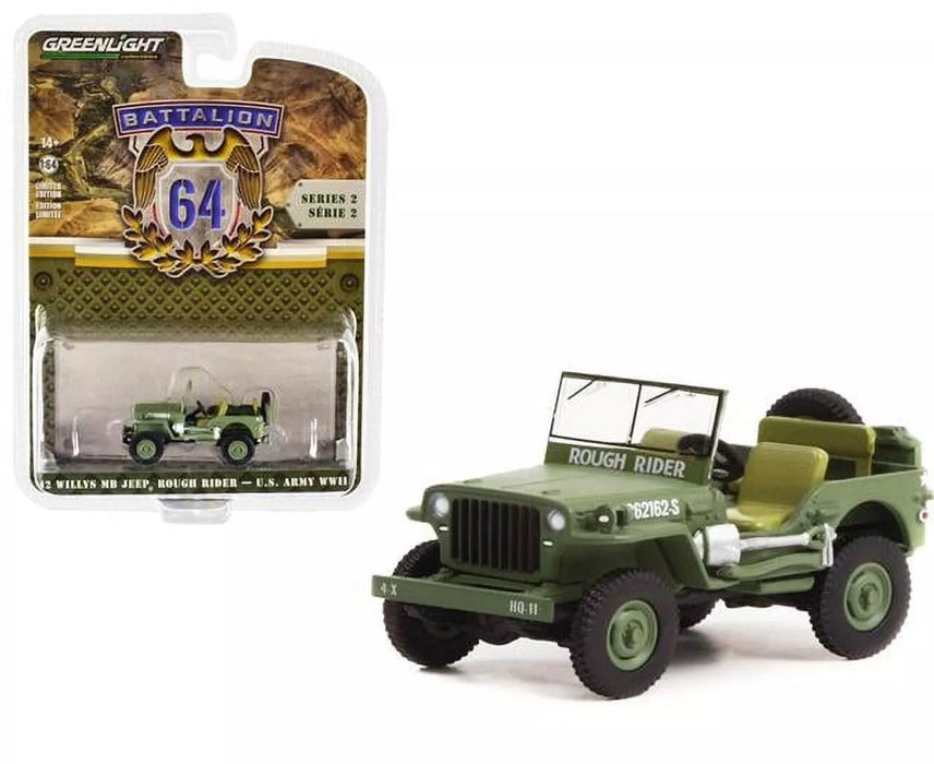 Utah Beach, Normandy - Theodore Roosevelts 1942 Willys Jeep - Battalion 64 Series 2 -1/64 Greenlight - 61020 A