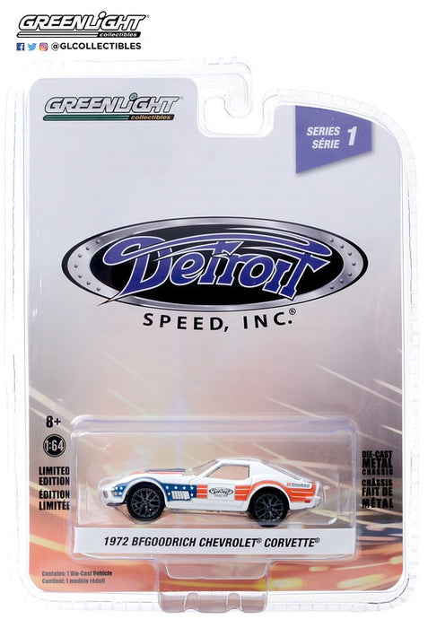 BFGoodrich - 1972 Chevrolet Corvette, Red, White and Blue  - Detroit Speed, Inc. Series 1 - Greenlight 1/64 - 39040 F - Diecast 