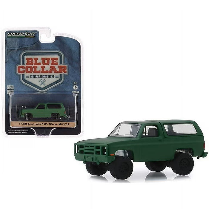 1988 Chevrolet K5 Blazer M1009 Commercial Utility, Blue Collar Collection Series 6 Greenlight 1/64, 35140 D  Passion Diecast 